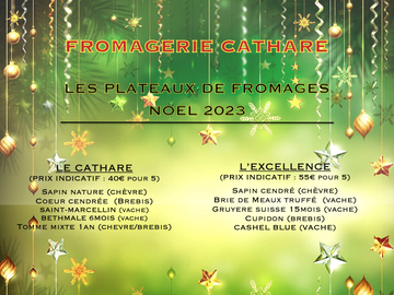 Fromagerie Cathare : Les plateaux de Noël !